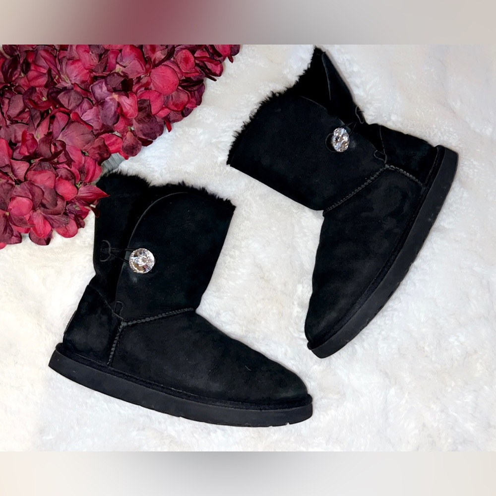 Ugg Bling Bailey Button Boot In Black - image 3